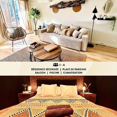 Apartament Modern 1 Bdr + Balcony + Free Parking + Ac + Pool L'Isle-d'Abeau Zewnętrze zdjęcie